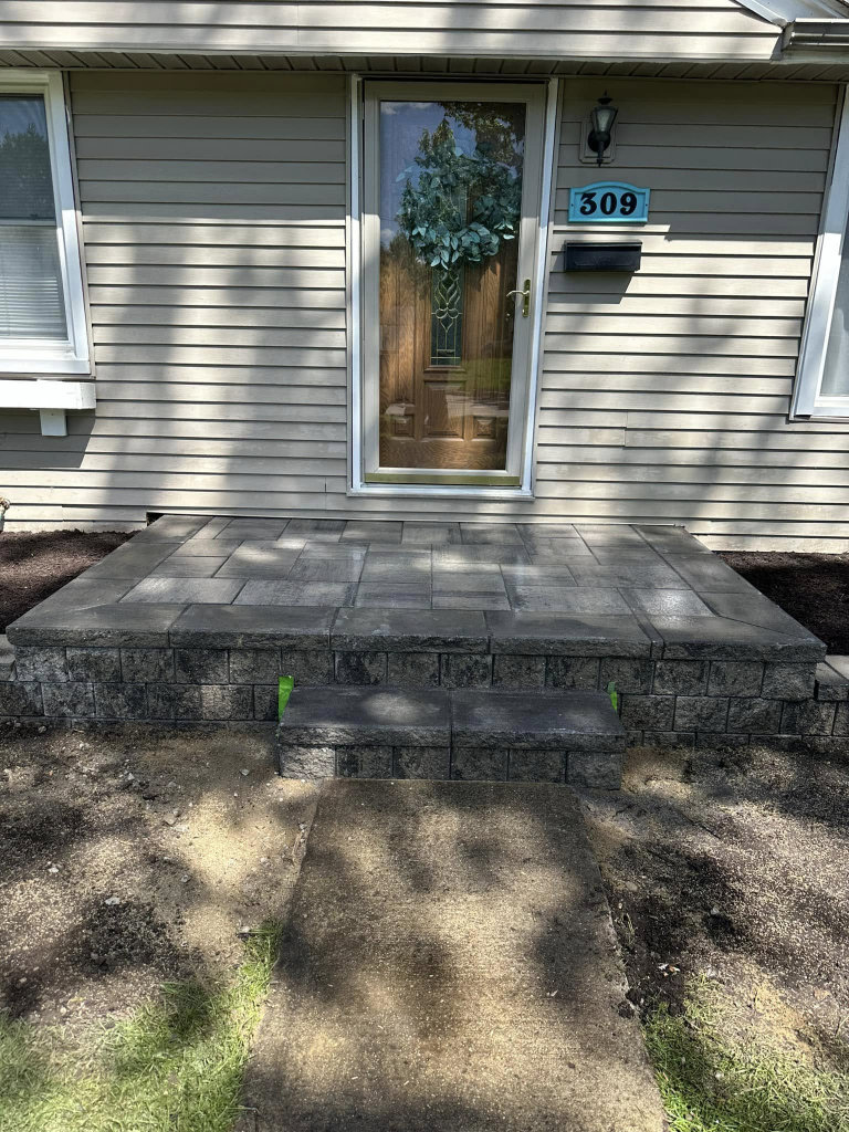 Greener Grounds Lanscape brick patio.