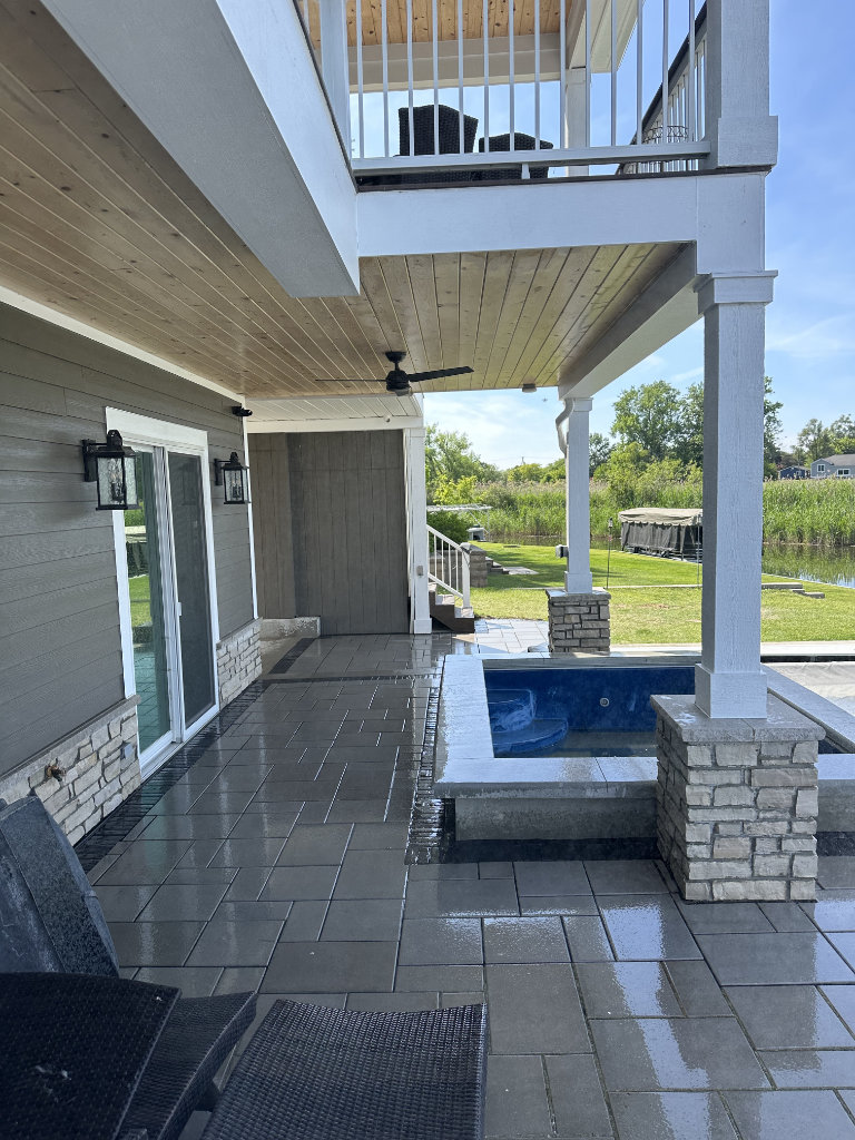 Greener Grounds Lanscape brick patio.