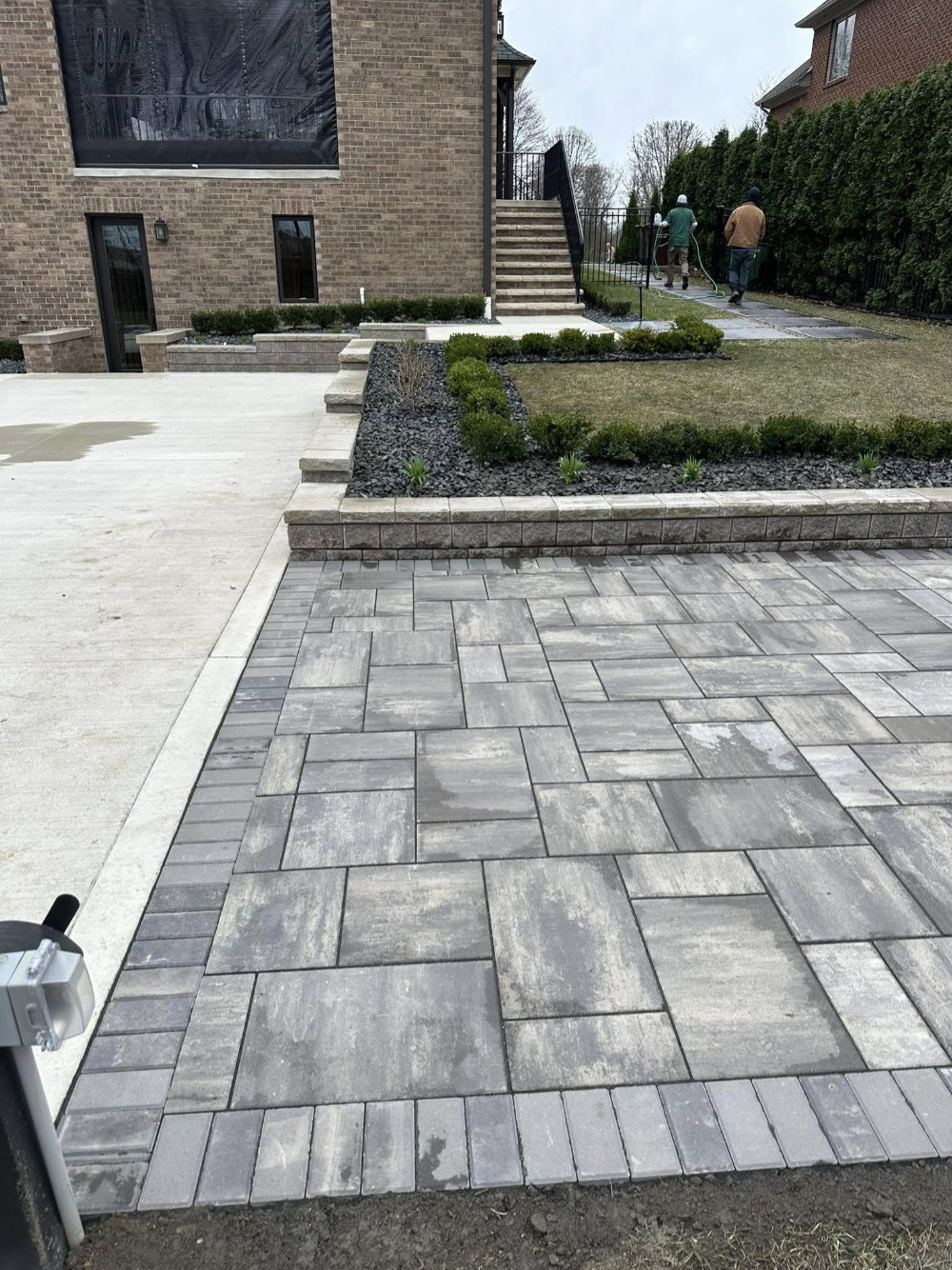 Greener Grounds Lanscape brick patio.